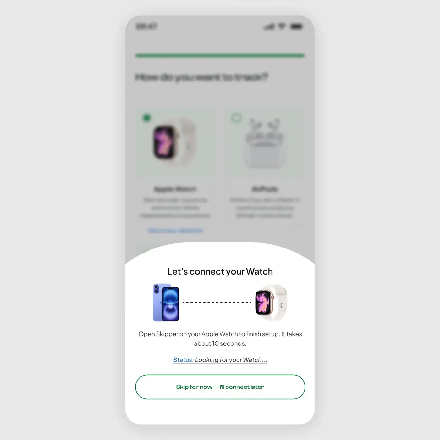 Skipper: Apple Watch onboarding